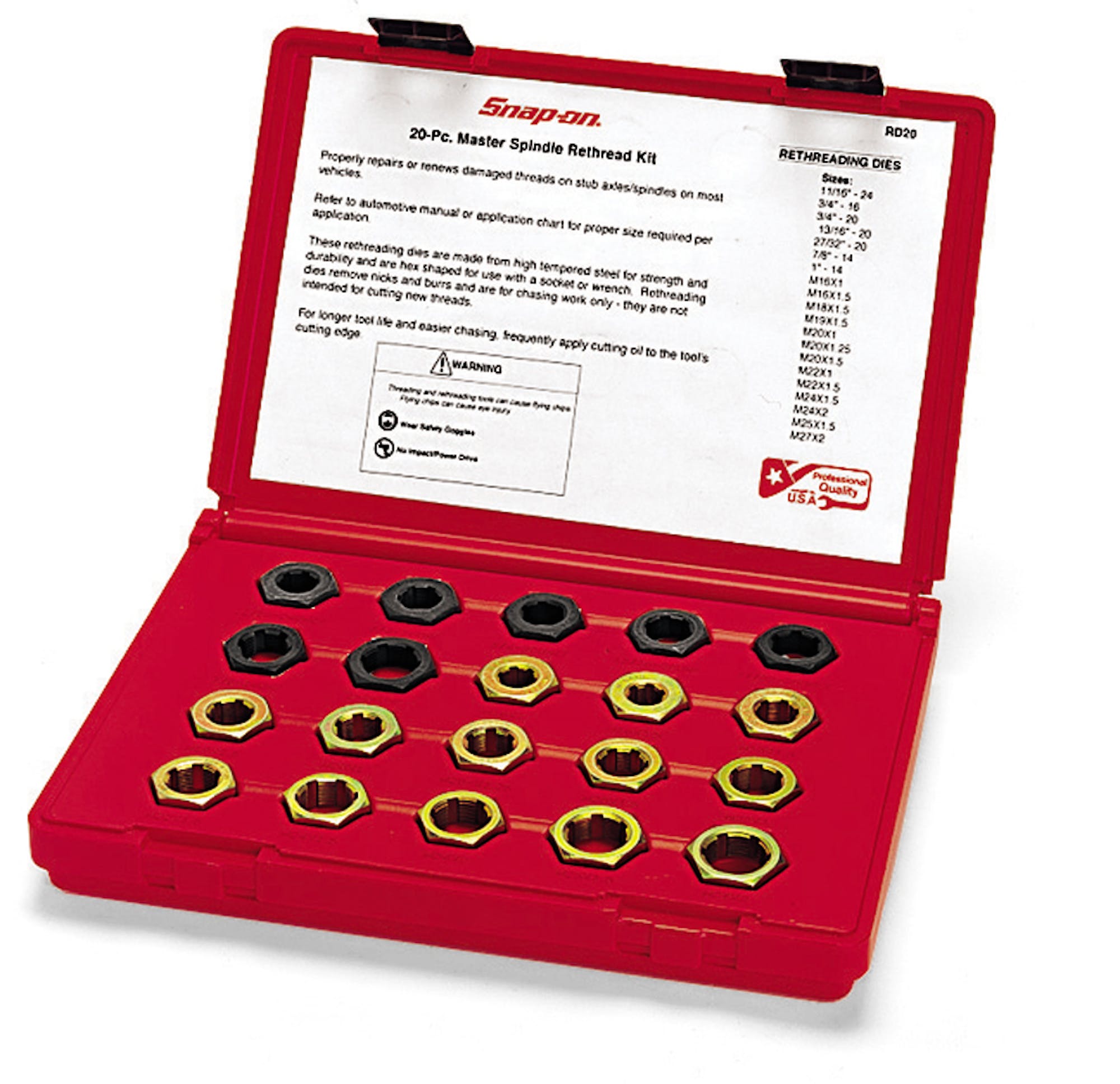 20 pc Master Spindle Rethreading Set | RD20 20 pc Master Spindle Rethreading Set | RD20